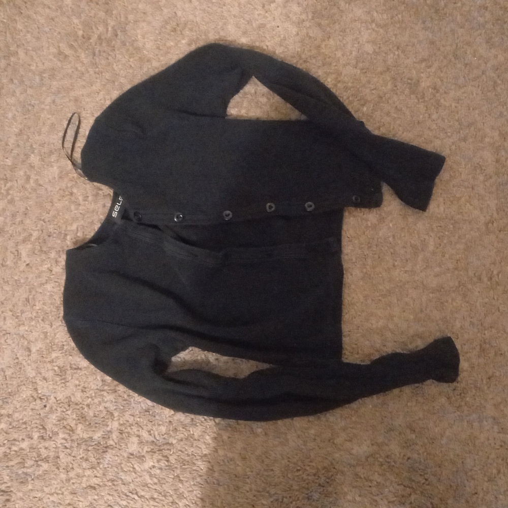 Black Button-Up Cardigan